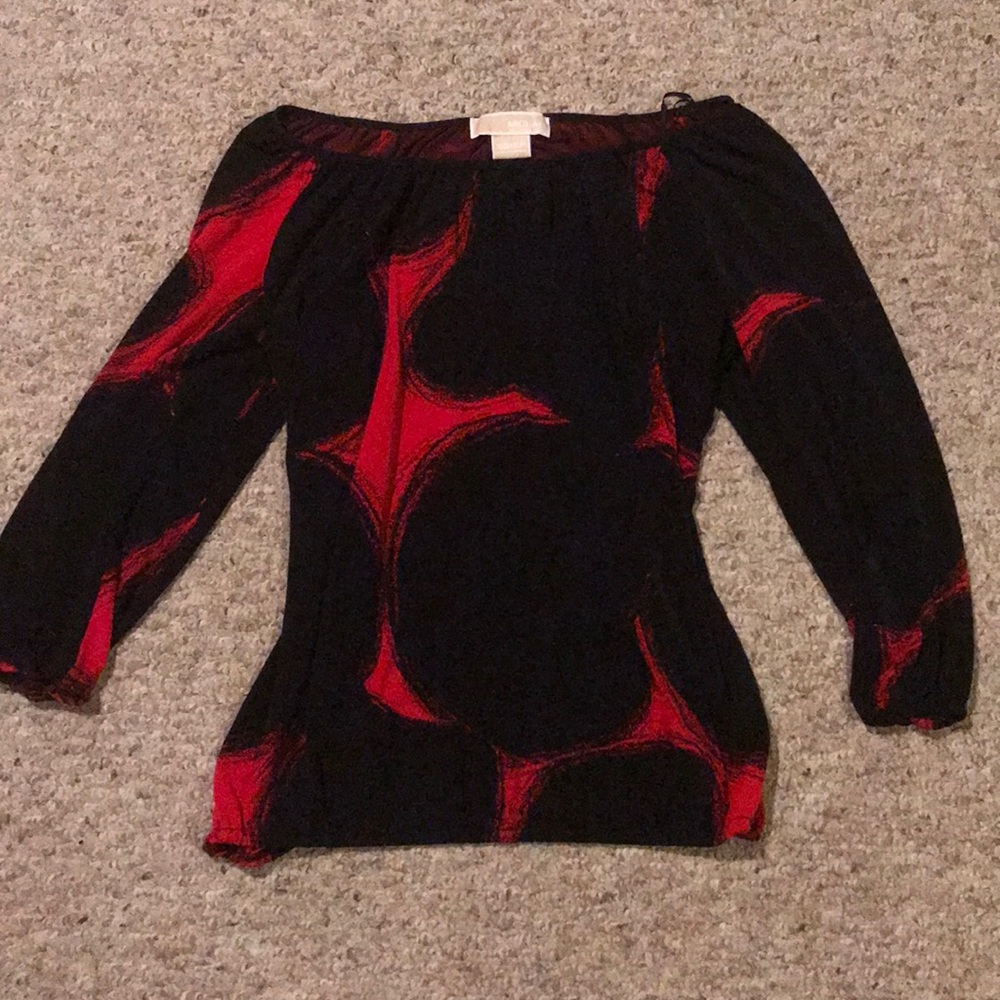 Michael Kors black and red top